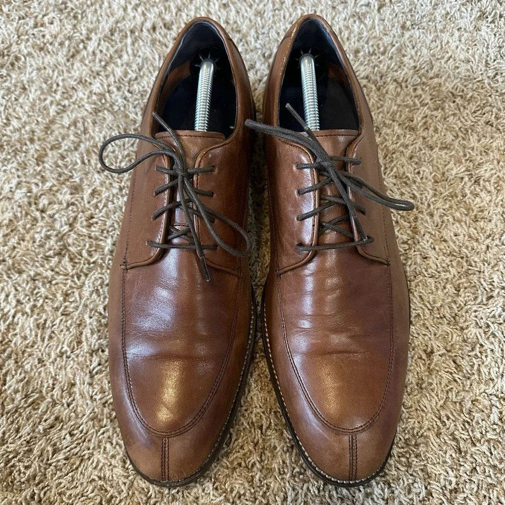 Cole Haan Dress Shoes Mens 11 M Lenox Hill‎ Split Toe Oxford Tan Style C11629